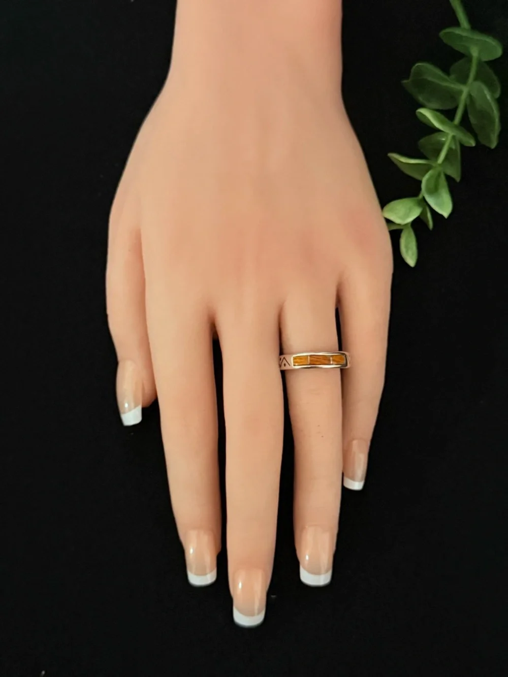 Sterling‎ Silver 925 Inlay Band Ring